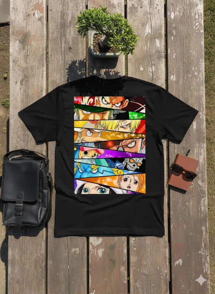 Straw Hat Crew. (small, black)