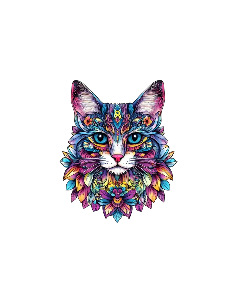 Mandala Meow (small, black)
