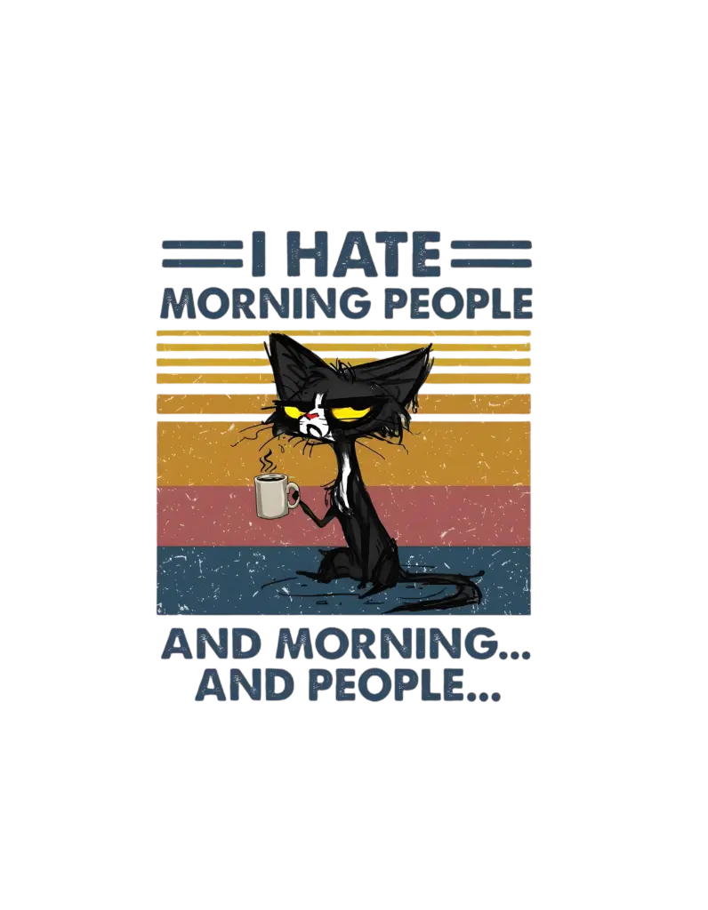 Anti-Morning Cat (small, black)