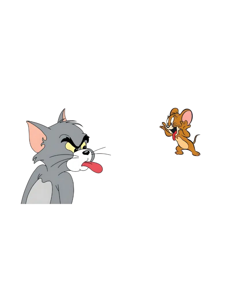 Tom and Jerry Showdown (small, black)