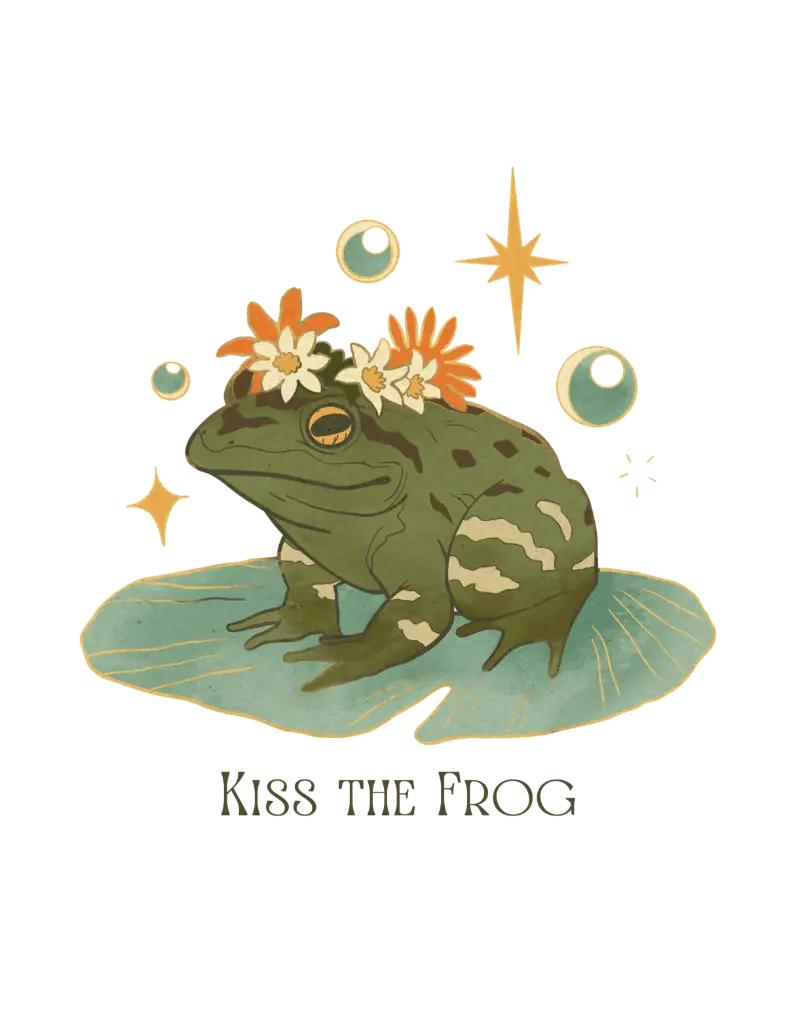 Kiss The Frog (small, black)