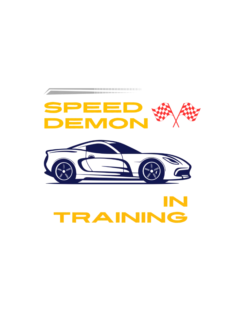 Speed Demon In Training Race Tee (small, black)